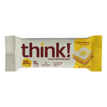 Think Products High Protein Bar - Lemon Delight - Case Of 10 - 2.1 Oz. - Maras Green