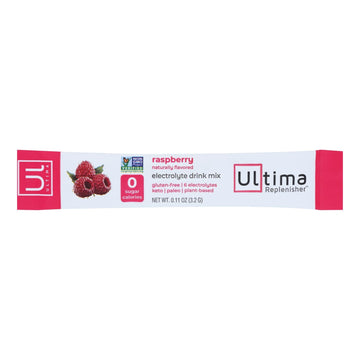 Ultima Replenisher - Electrolyte Powder Raspberry - Case Of 20 - 0.11 Oz - Maras Green