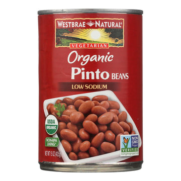 Westbrae Foods Organic Pinto Beans - Case Of 12 - 15 Oz. - Maras Green