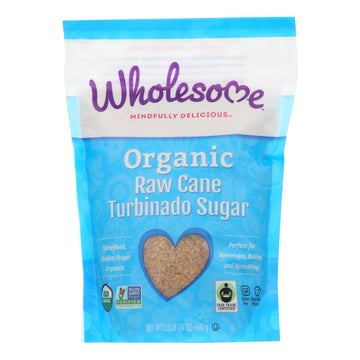 Wholesome Sweeteners Sugar - Organic - Turbinado - Raw Cane - 1.5 Lb - Case Of 12 - Maras Green
