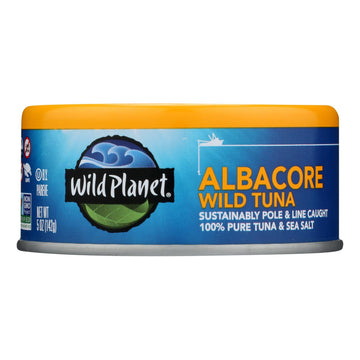 Wild Planet Albacore Tuna - Low Mercury - Case Of 12 - 5 Oz. - Maras Green