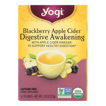 Yogi - Tea Blkbry Apple Digest - Case Of 6 - 16 Bag - Maras Green